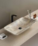 Puroser Marbel Beige Tezgah Üstü Çanak Lavabo